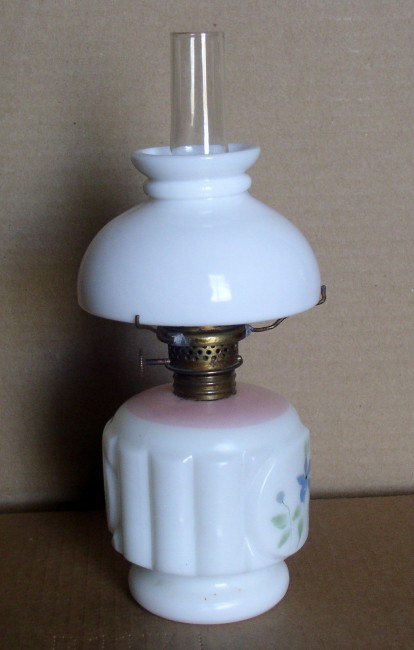Milk Glass Mini Lamp 2