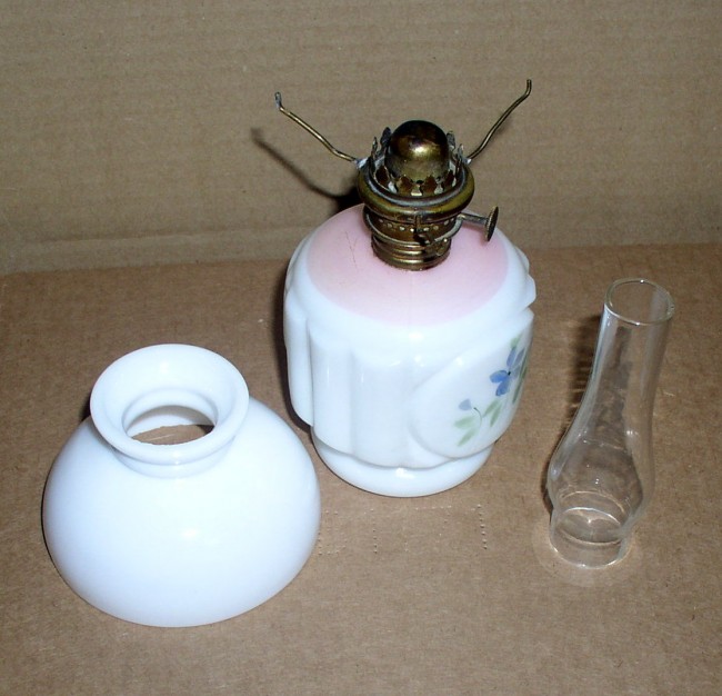 Milk Glass Mini Lamp 5