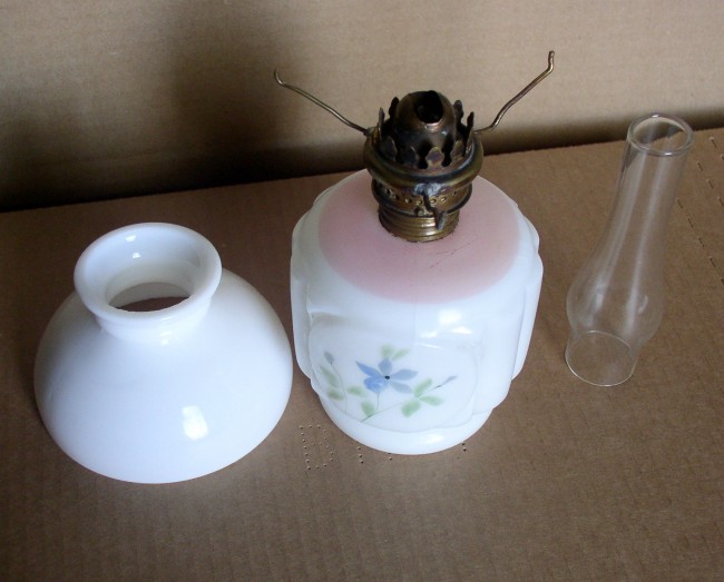 Milk Glass Mini Lamp 6