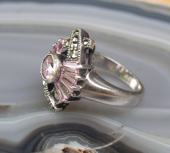 Tourmaline Marcasite Ring 3