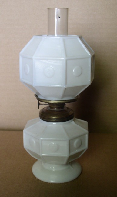 Milk Glass Mini Lamp 2