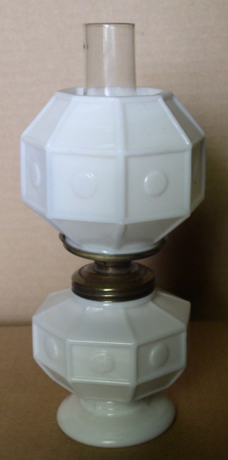 Milk Glass Mini Lamp 3