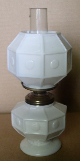 Milk Glass Mini Lamp 3