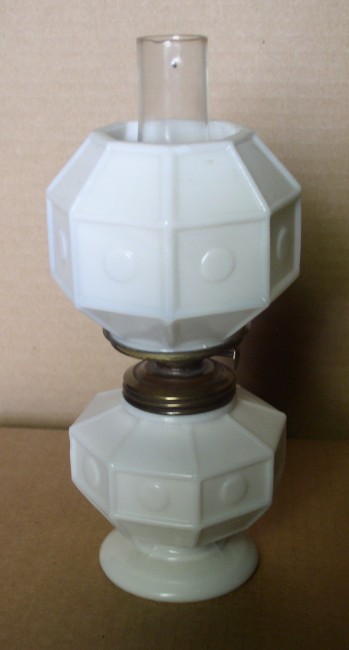 Milk Glass Mini Lamp 4