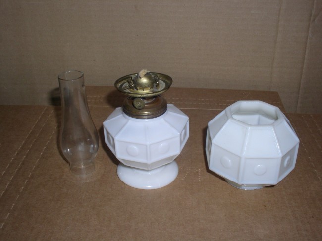Milk Glass Mini Lamp 5