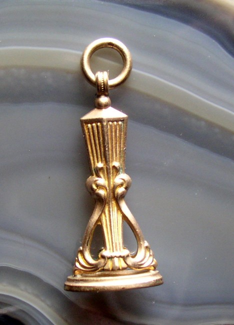 Gold Filled Wax Seal Fob 1