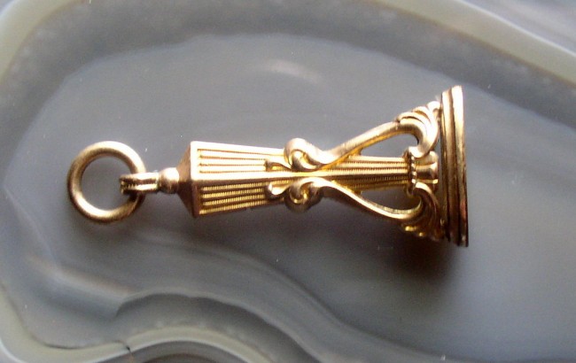 Gold Filled Wax Seal Fob 2