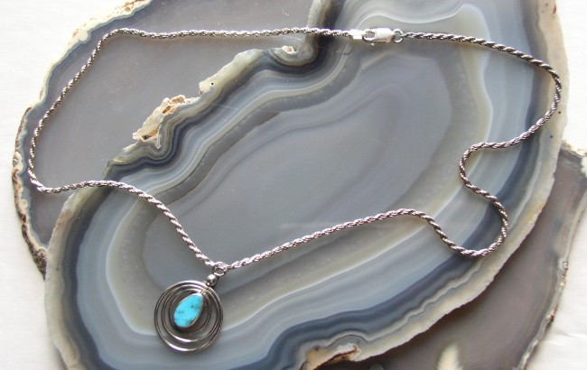 Silver Turquoise Chain 1