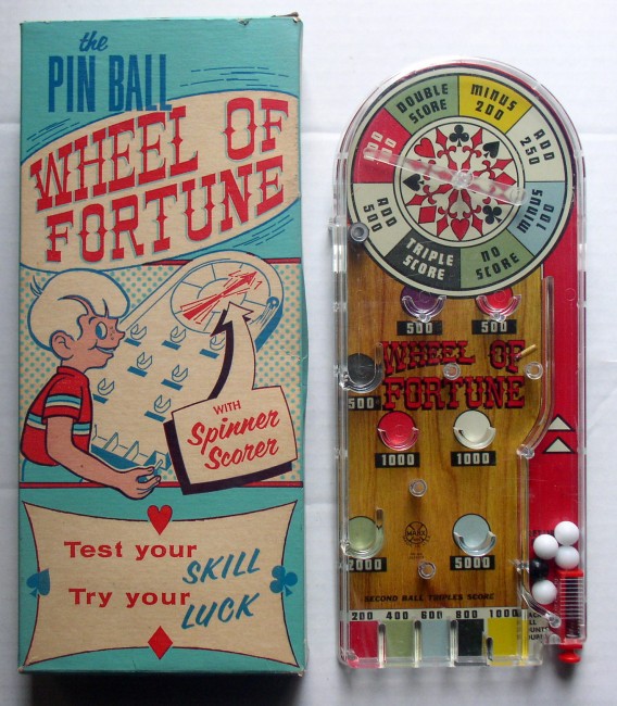 Louis Marx Wheel Of Fortune Pin Ball Game
