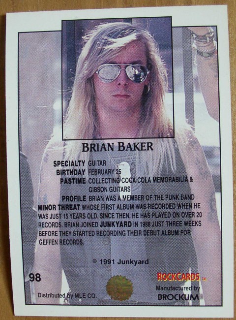 Brockum Rock Card 98 back