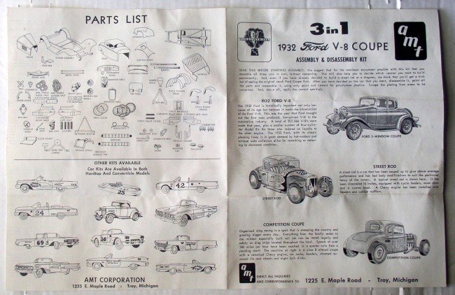 AMT 232 '32 Ford V-8 Kit 6