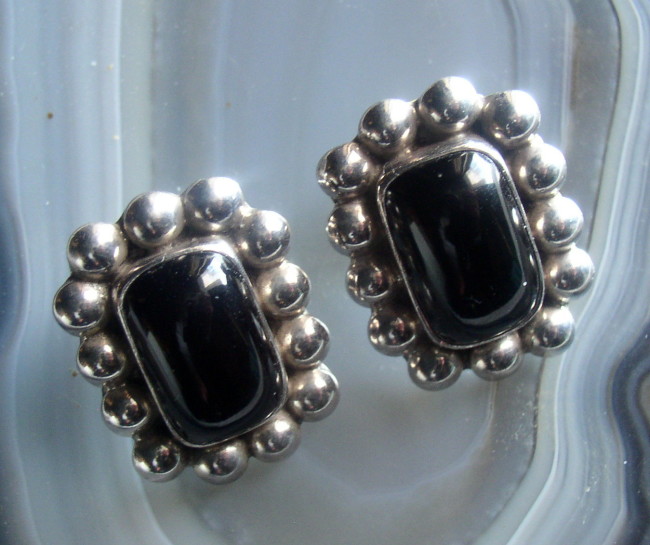 Onyx Sterling Earrings 1