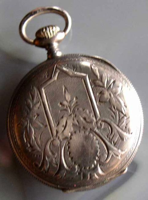 Antique Lady Rose Ornate Sterling Case Pocket Watch 2