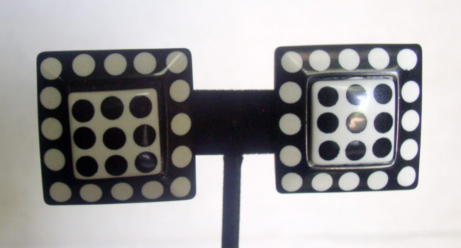 Black Polka Dot Earrings 1