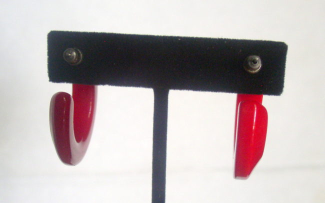 Red Hoop Earrings 2