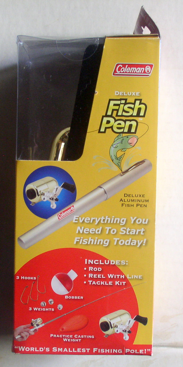 Coleman Fish Pen World's Smallest Fishing Pole Full Function Casting Reel  NEW – Thingery Previews Postviews & Music