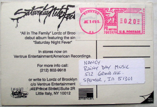 Lordz Of Brooklyn Postcard 2