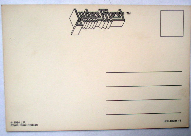 Judas Priest Concert Postcard 2