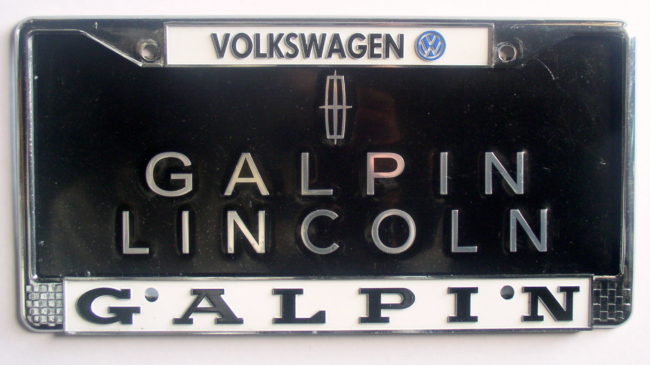 Volkswagon Plate Frame 1