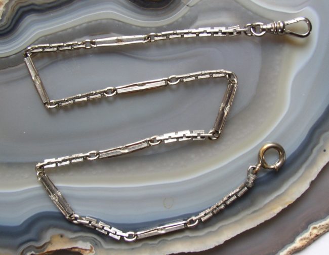 Art Deco White GF Chain 2