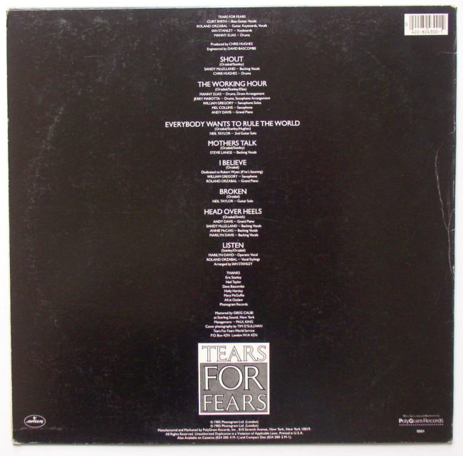 Tears For Fears LP 2