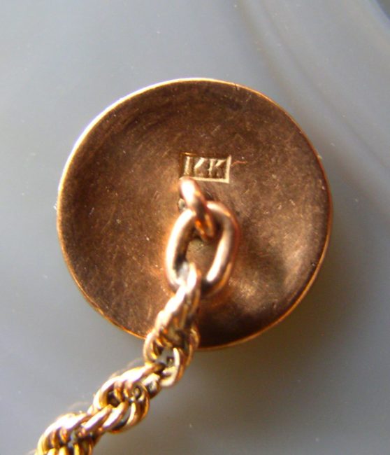 Gold Vest Pocket Button Chain 4