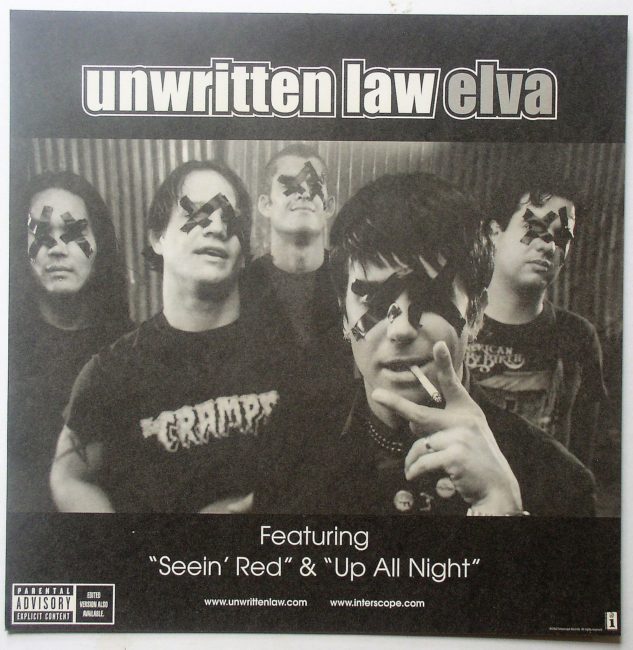 Unwritten Law Promo Flat Back