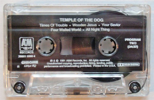 Temple Of The Dog cassette 4