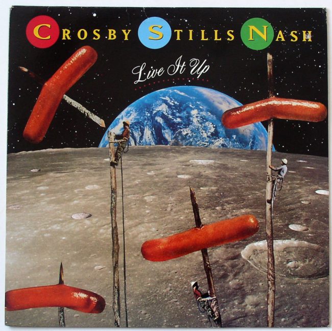 Crosby, Stills & Nash / Live It Up (Canada) c/o LP vg 1990