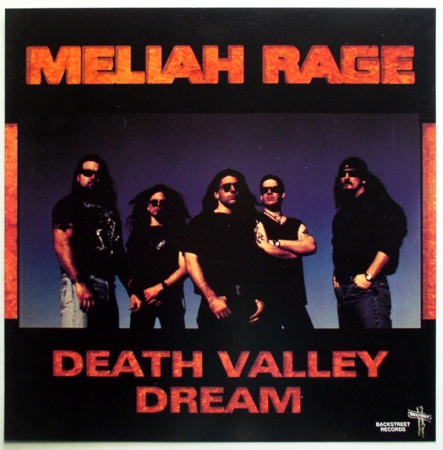 Meliah Rage / Death Valley Dream promo flat music advertising Backstreet 1996 - Click Image to Close