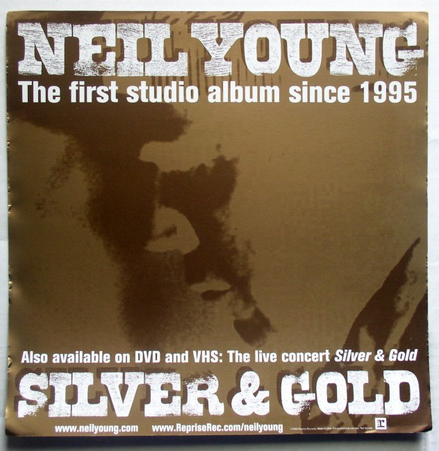Young, Neil / Silver & Gold Reprise POS Advertising Promo Flat 2000 - Click Image to Close
